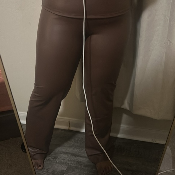 Sophia Vergara faux leather pants and tank top - will split if needed - Picture 3 of 5